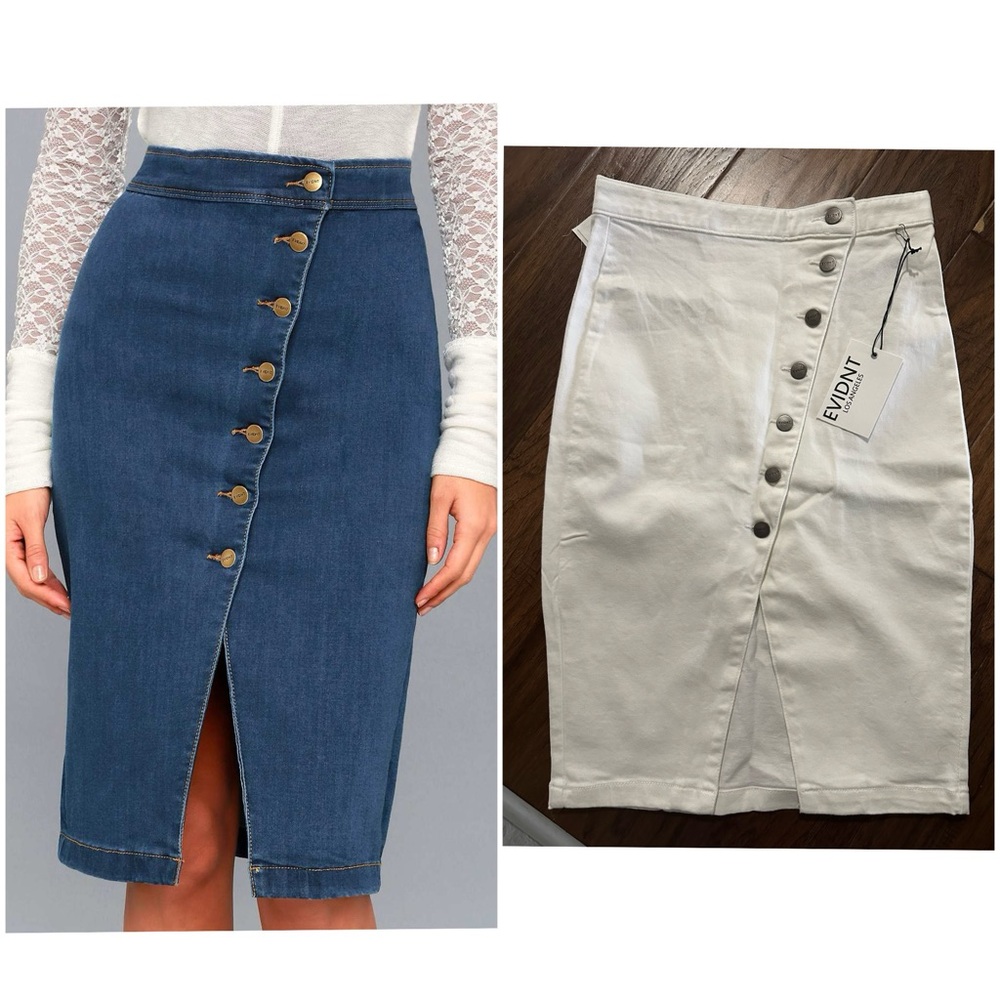 NWT Anthropologie EVIDNT denim skirt size 26
